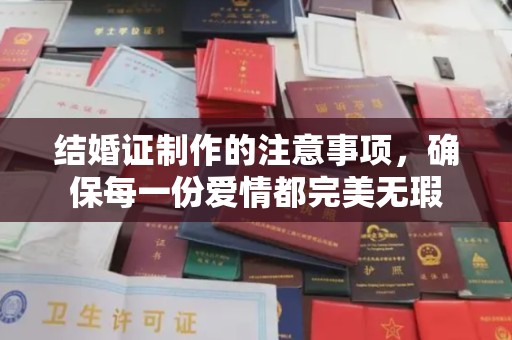 淡水结婚证制作的注意事项，确保每一份爱情都完美无瑕